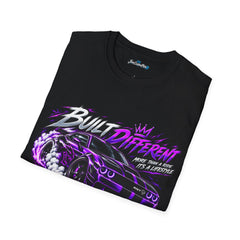 Built Different Racing Unisex T-Shirt — Purple Muscle Car Graphic Tee