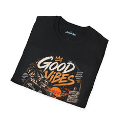 Good Vibes Graphic T-Shirt — Retro Sunset Palm Beach Tee