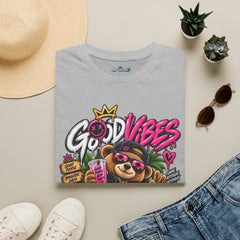 Unisex T-Shirt — Good Vibes Teddy Bear Graphic Tee