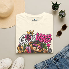 Unisex T-Shirt — Good Vibes Teddy Bear Graphic Tee