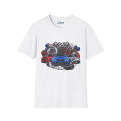 Racing Cars Engine Unisex Graphic T-Shirt — Turbo Speed Motorsport Tee