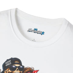 T-Shirt — 'Professional Overthinker' Unisex Skull Couple Graphic Tee