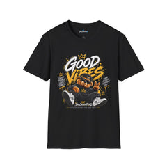 Good Vibes Graphic T-Shirt — Retro Street Art Bear Tee