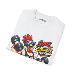 Sore Today Stronger Unisex Tomorrow T-Shirt — Workout Chicken Gym Tee