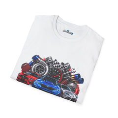 Racing Cars Engine Unisex Graphic T-Shirt — Turbo Speed Motorsport Tee