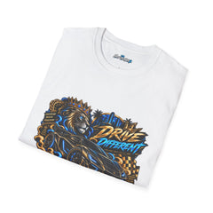 Drive Different T‑Shirt — Bold Lion Racing Graphic