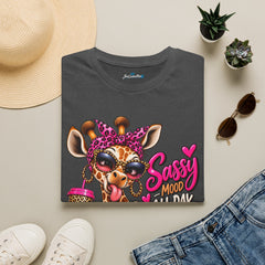 Sassy Mood Giraffe Unisex Graphic T-Shirt