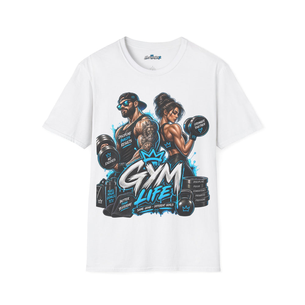 Gym Life Unisex T‑Shirt — Couple Weightlifting Workout Tee