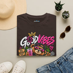 Unisex T-Shirt — Good Vibes Teddy Bear Graphic Tee