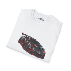 Racing Supercar Tee Unisex – Black Red Sports Car Graphic T-Shirt