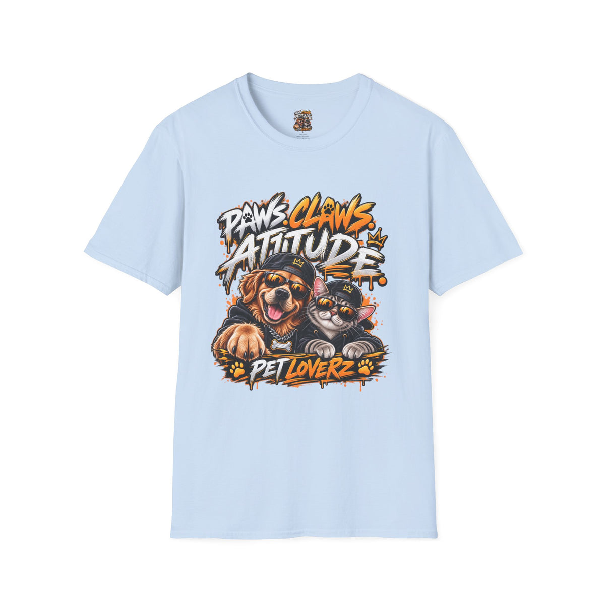 Paws, Claws & Attitude unisex T-Shirt — Funny Pet Lover Graphic Tee