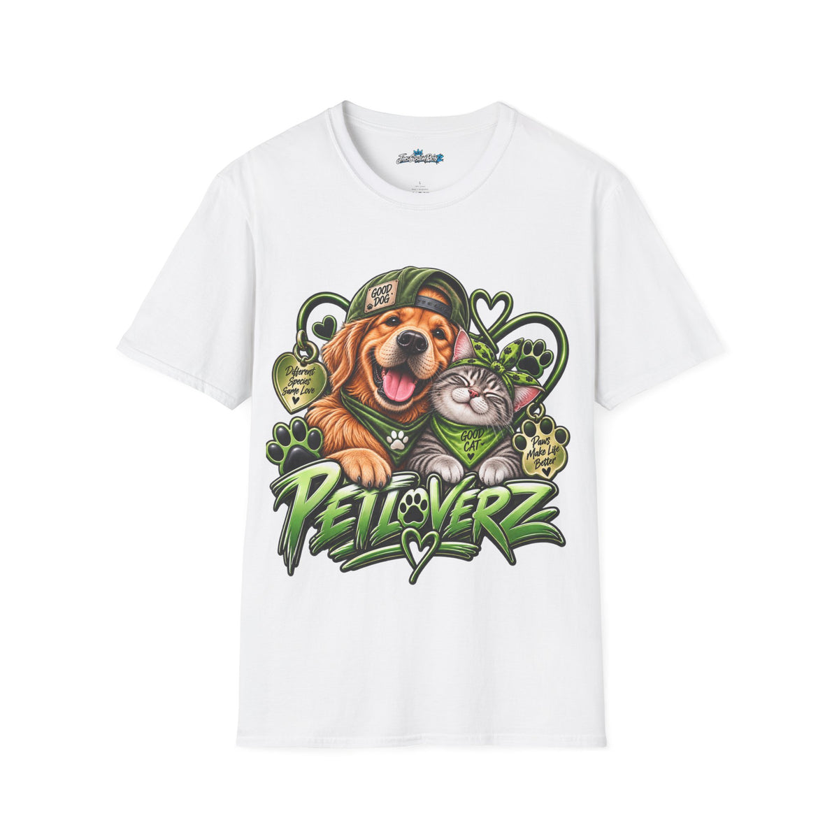 Dog & Cat Love Unisex T-Shirt — Pet Lover Graphic Tee ("Pet Loverz")