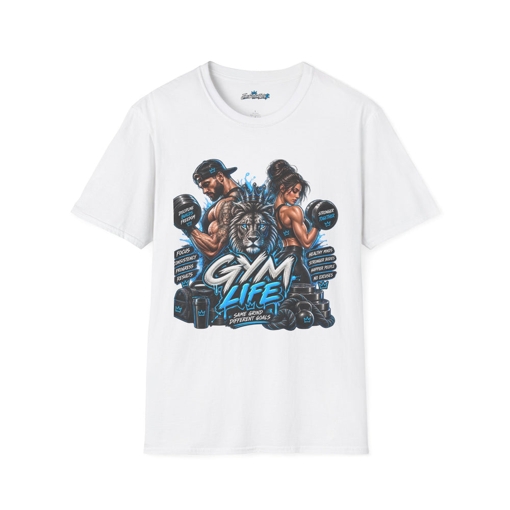 Gym Life Lion Unisex T-Shirt — Couple Fitness Weightlifting Tee