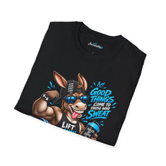 Workout Donkey Unisex T-Shirt — "Good Things Come to Those Who Sweat" Gym Tee