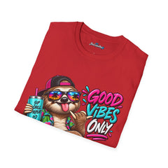 T‑Shirt — Good Vibes Only Unisex Sloth Graphic Tee